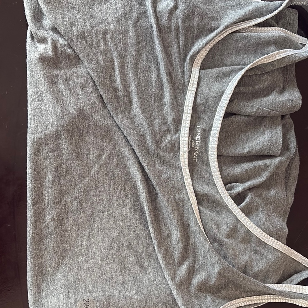 Lane Bryant Charcoal Tank with Light Trim